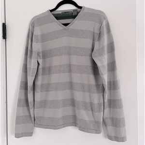 DKNY Grey Striped Sweater
